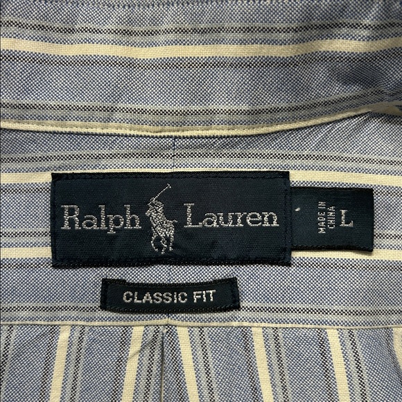 Ralph Lauren long sleeve button down collar shirt.  L - Picture 7 of 7